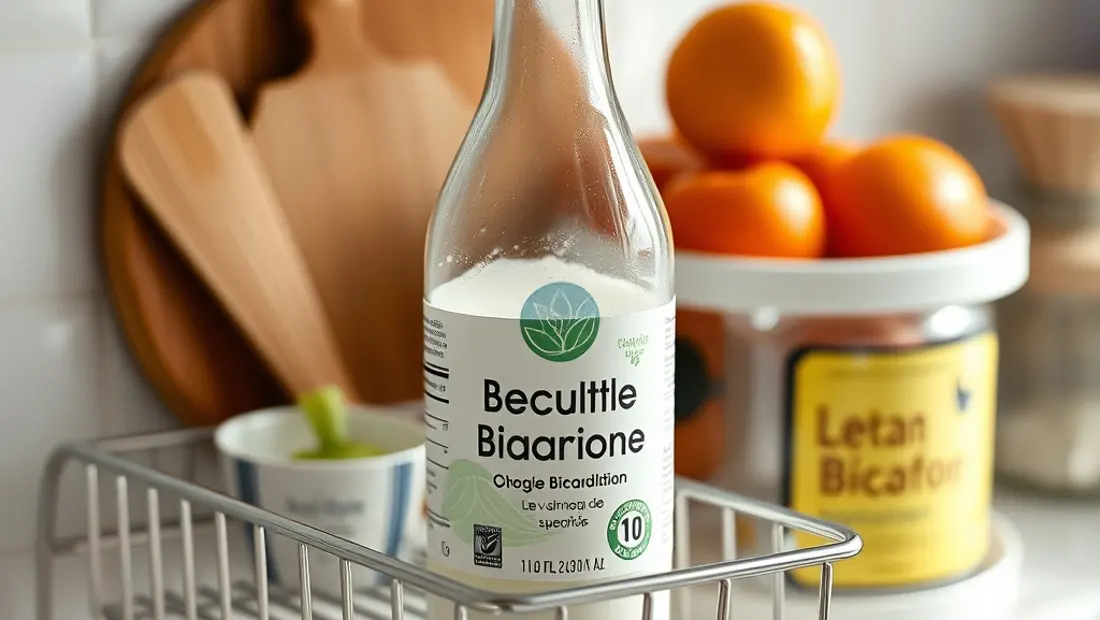 Bicarbonate alimentaire sur une étagère de cuisine