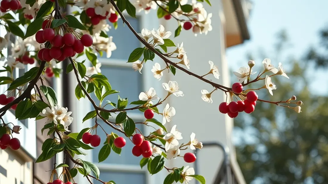 Un oiseau dans un arbre fruitier en fleur