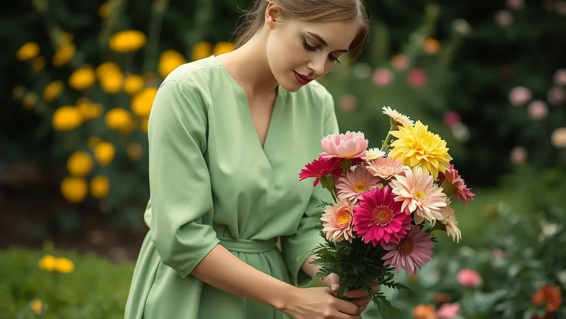 Femme plantant des fleurs résistantes dans un jardin