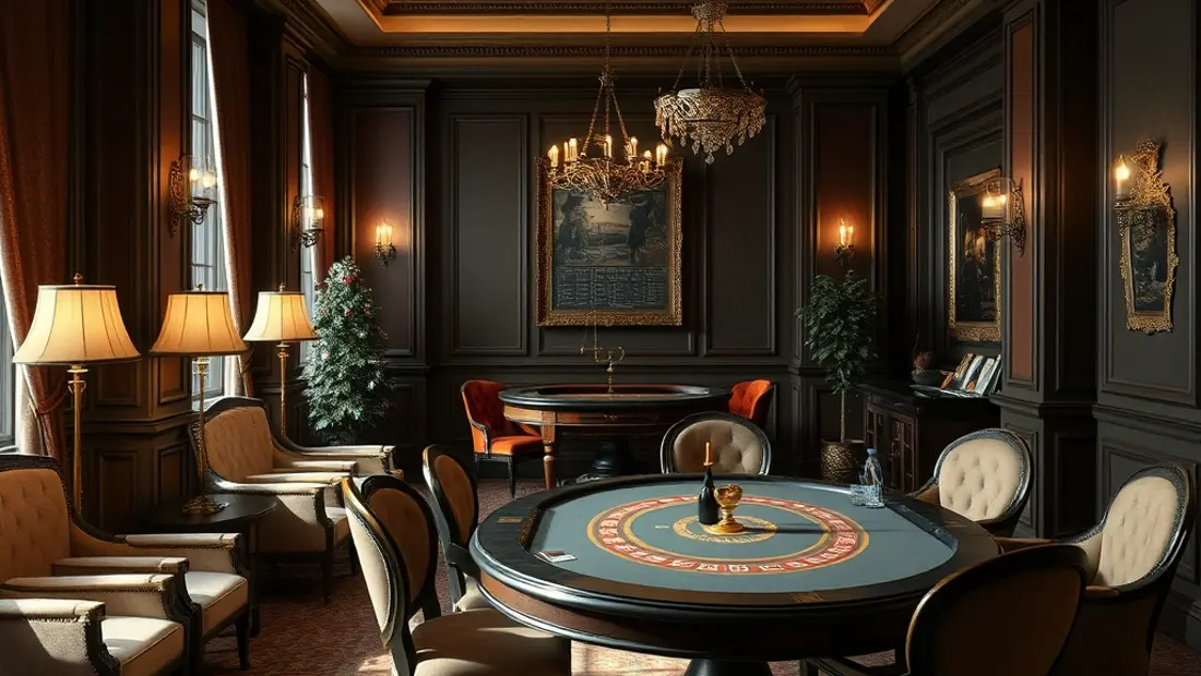 Ambiance casino dans un intérieur confortable.