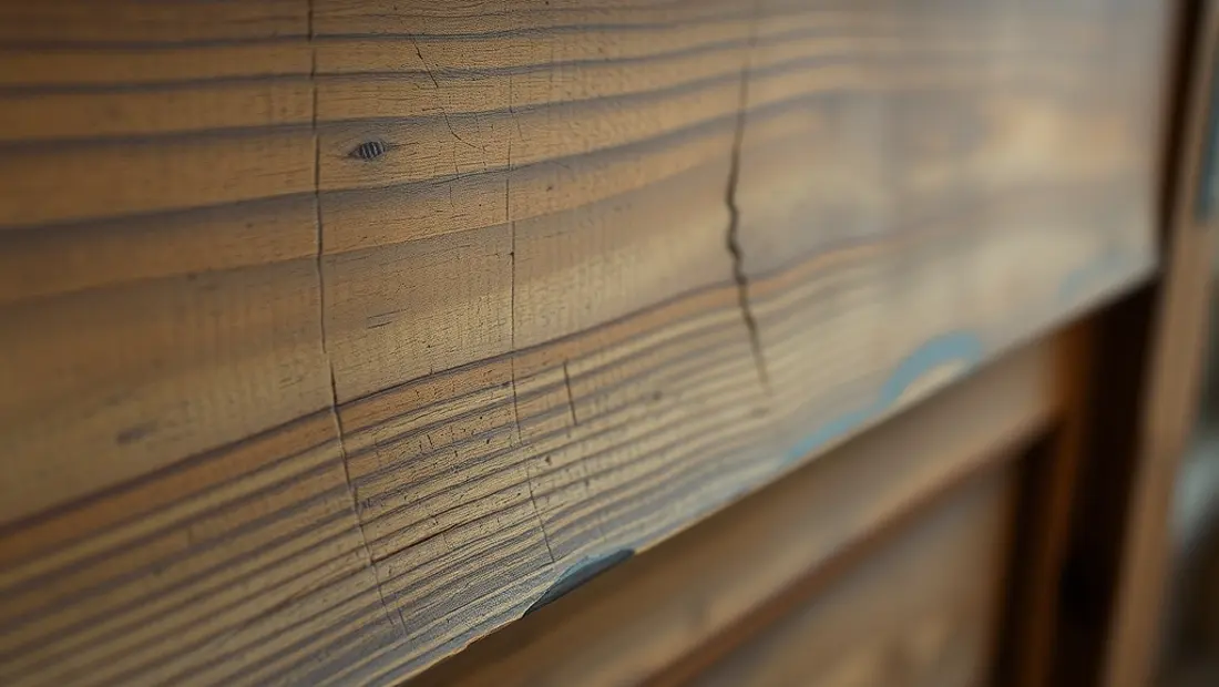 Détail de meuble ancien avec traces d'usure