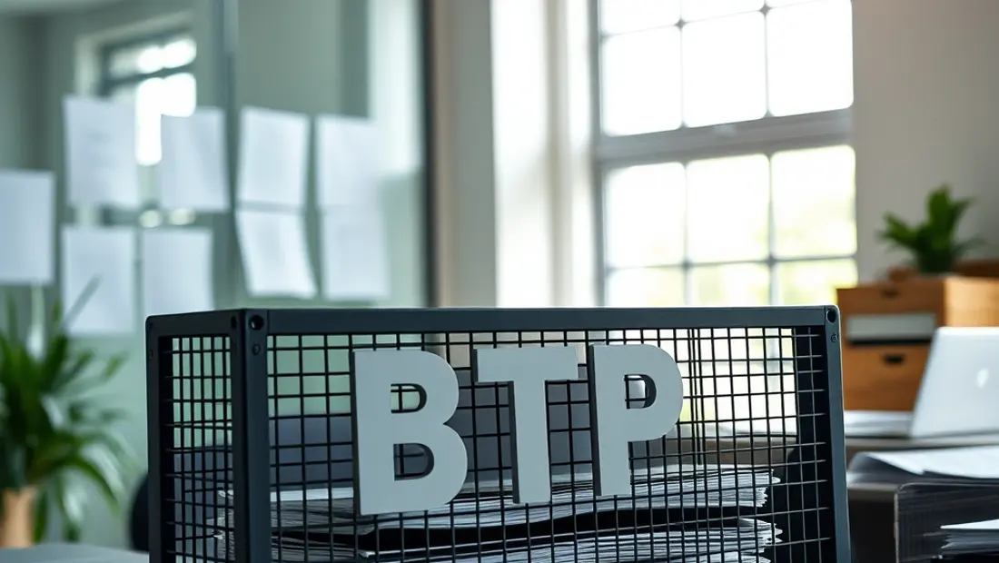 Grille de qualification ouvriers BTP sur un bureau avec documents