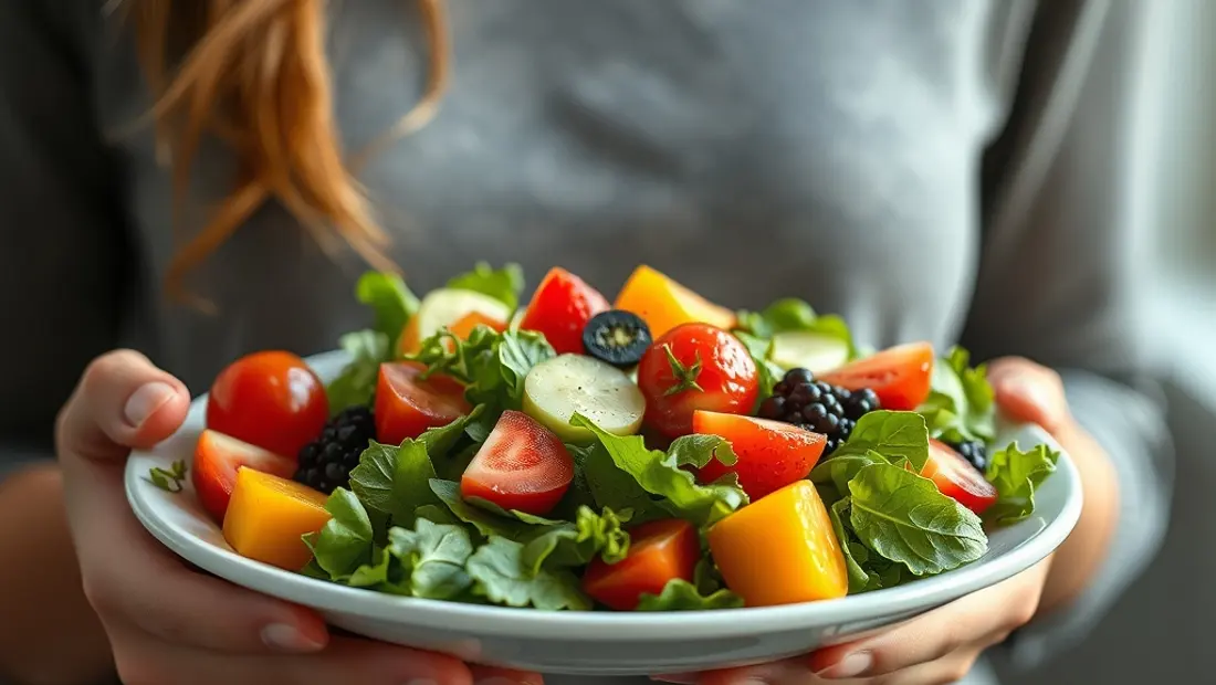 Plat de salade composée.