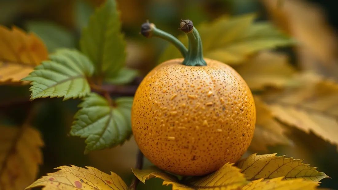 Punaise de jardin sur une feuille d'automne.