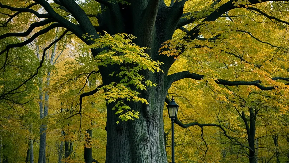 Arbre d'érable en automne dans la forêt