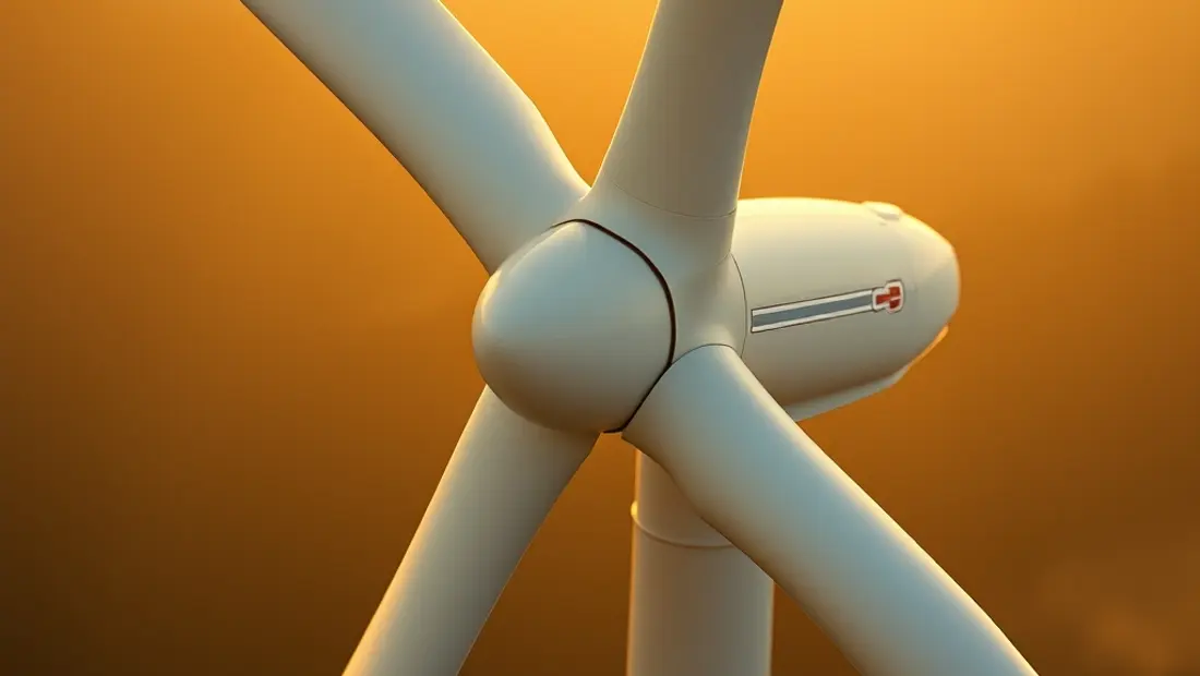 Détail de l'éolienne tournante