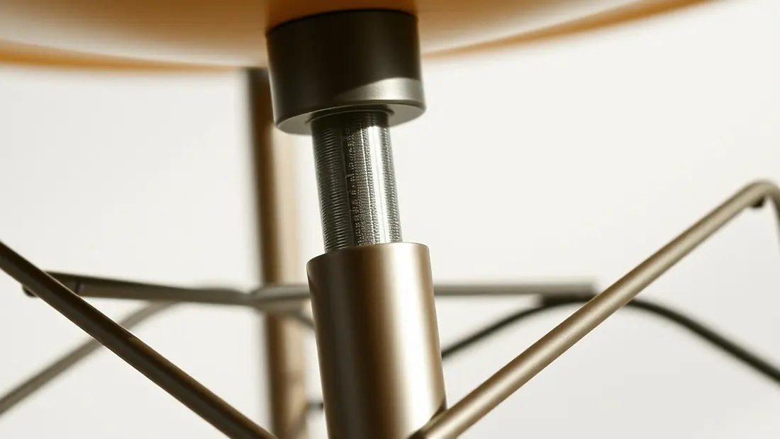 Détail du tabouret avec fixation et structure