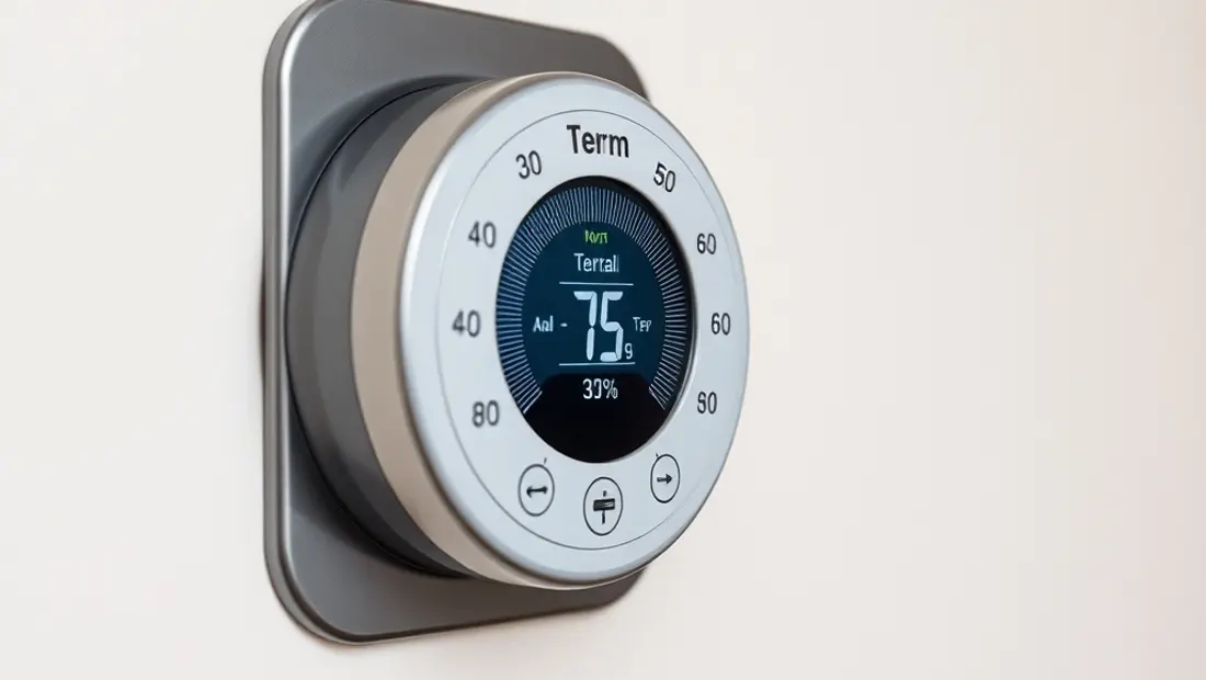 Thermomètre indiquant la température d'une pièce chaude.