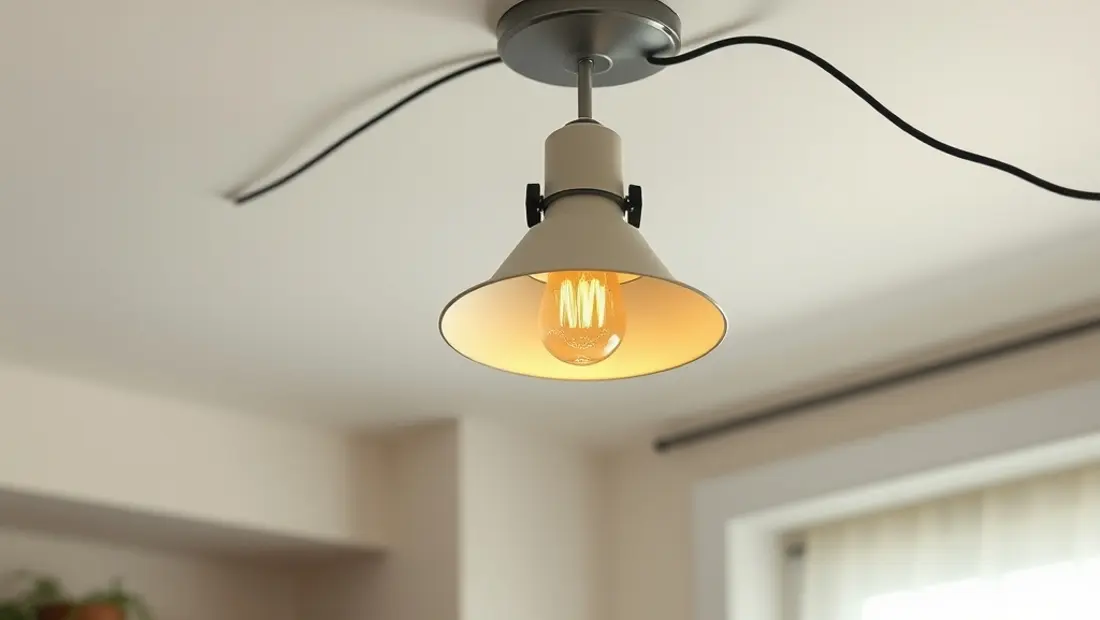 Luminaire fixé au plafond sans percer