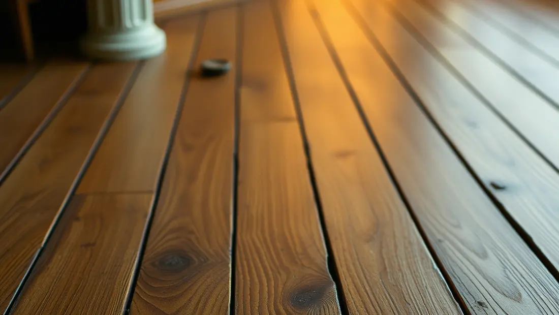 Parquet en frêne détaillé.