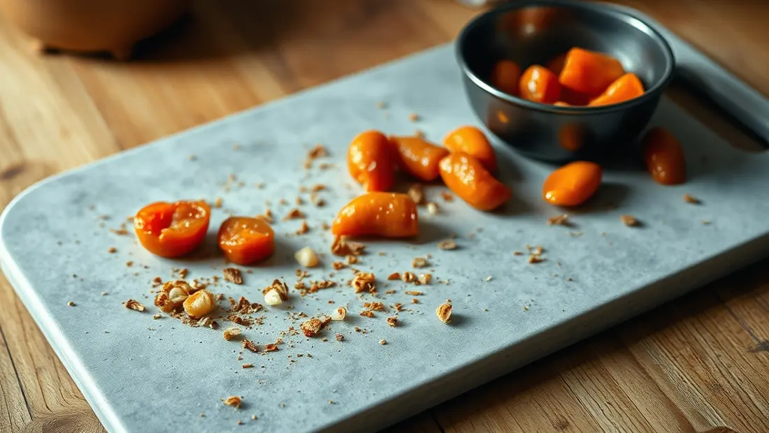 Résidus de nourriture sur une plaque de cuisson