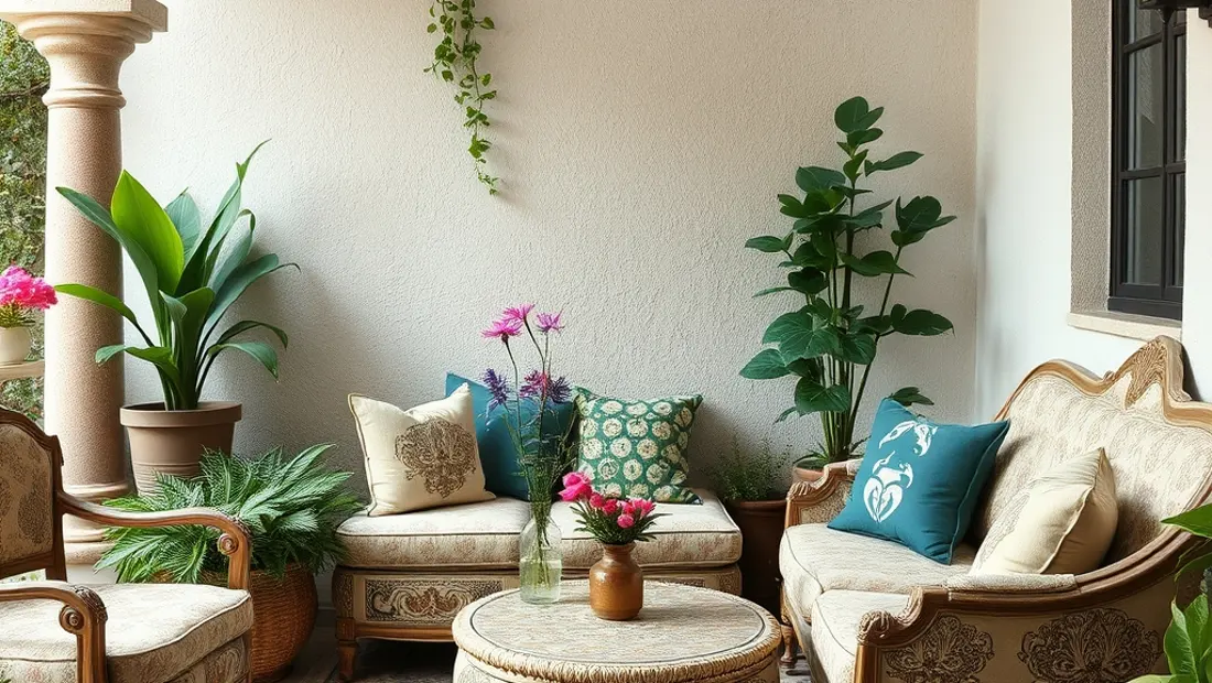 Détail de salon de jardin en résine