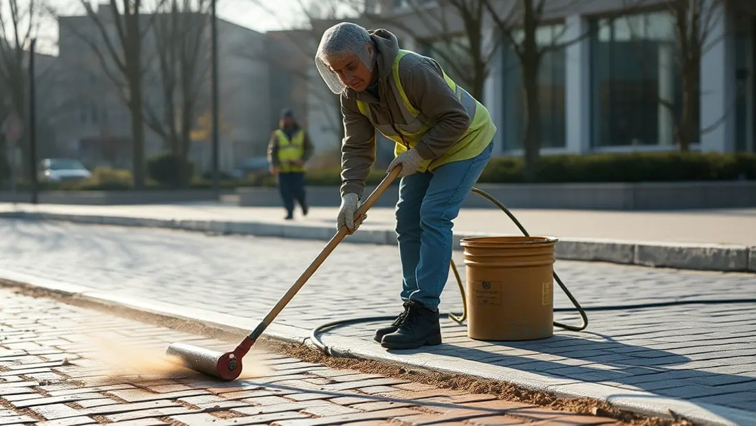 Recouvrement des pavés