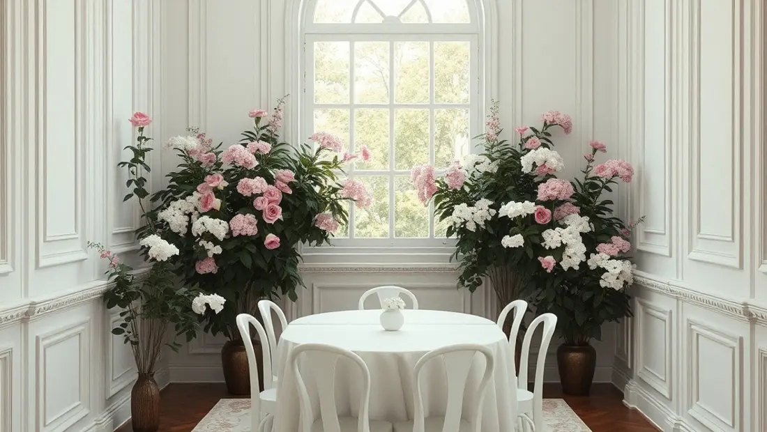 Rideau de fleurs en intérieur