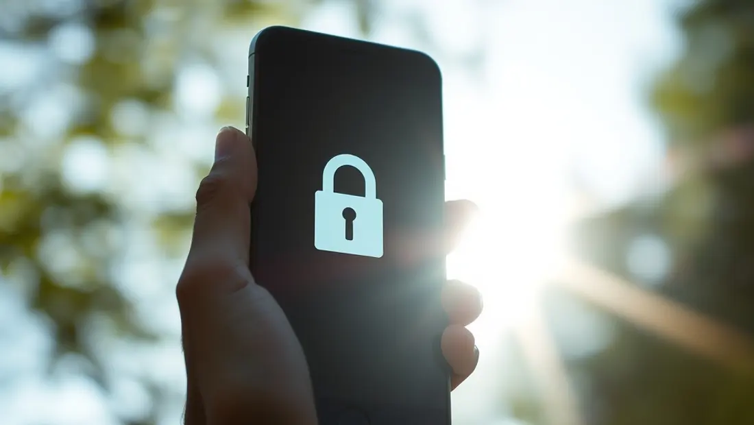 Smartphone avec écran verrouillé et code de verrouillage