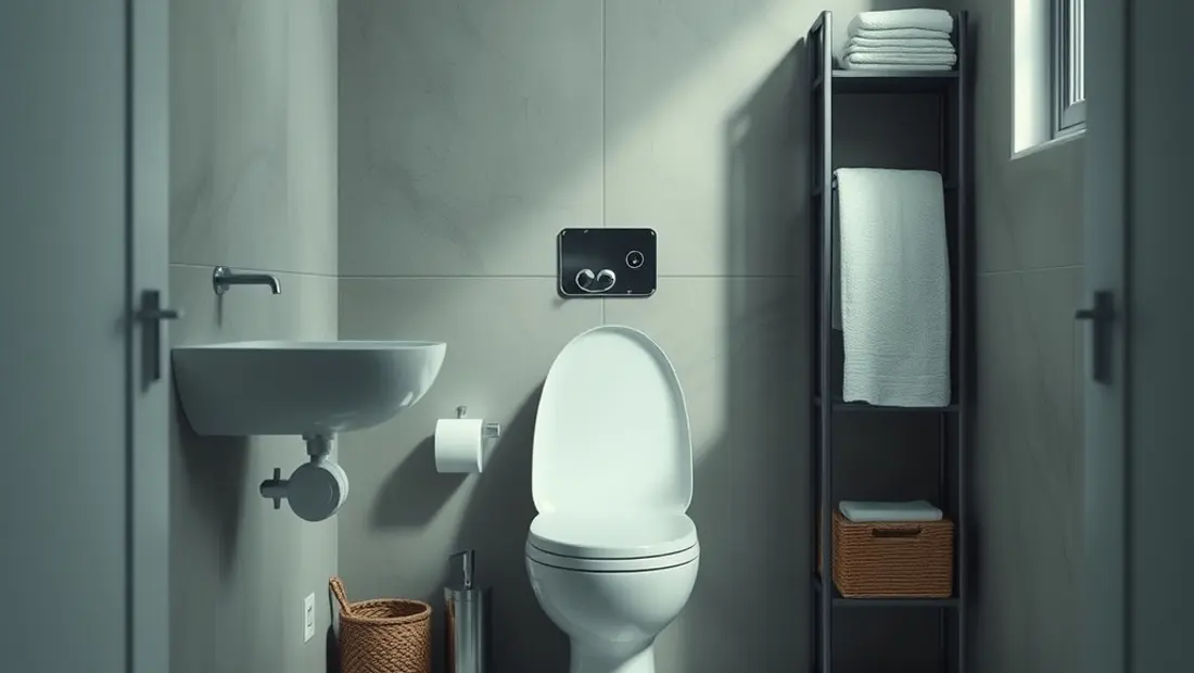 WC suspendu dans une salle de bain