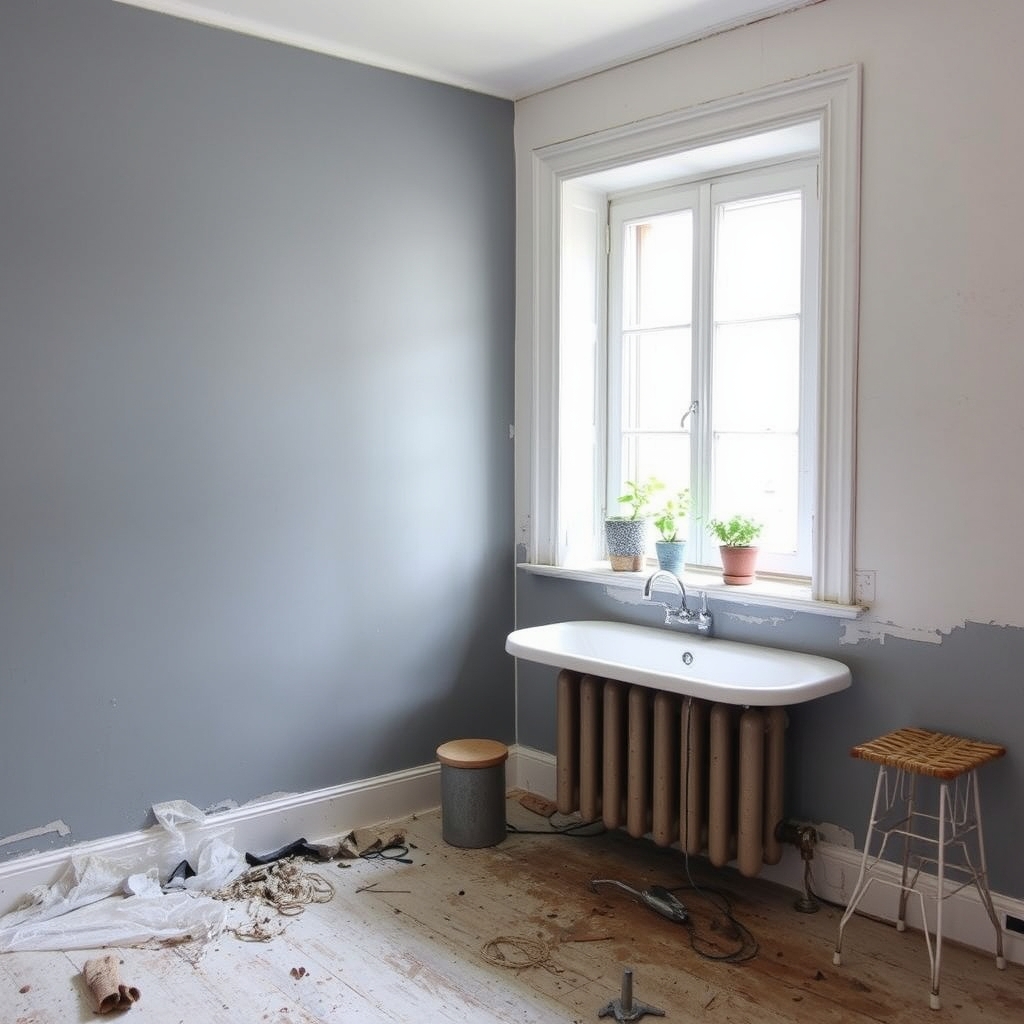 Rénovation profonde : Traiter la rouille et appliquer la peinture · nettoyage radiateur fonte ancien