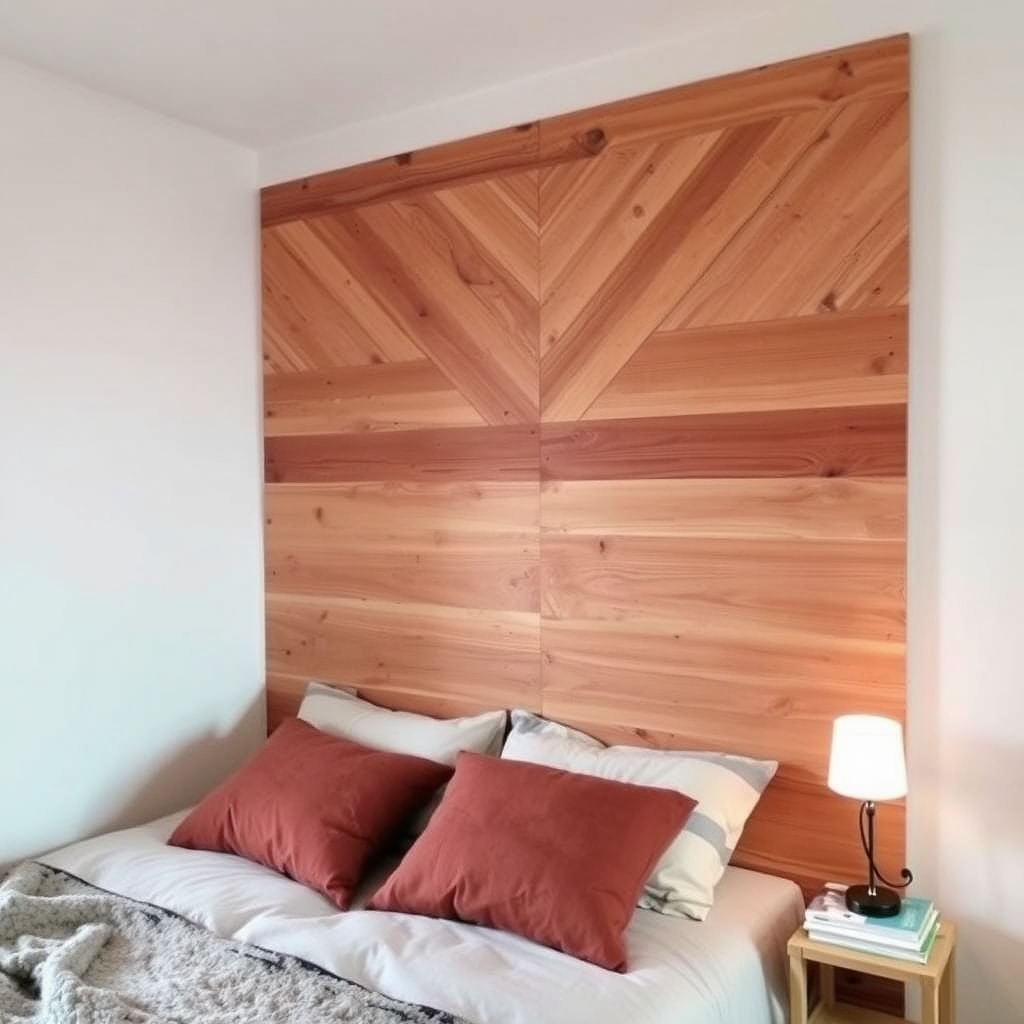 Comment fixer une tête de lit au mur ? — tête de lit tasseau bois verticaux